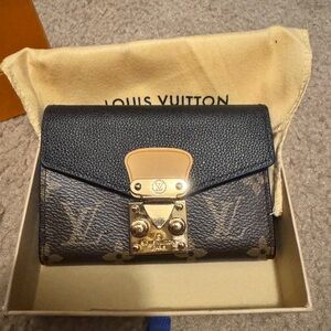 Louis Vuitton Black and Tan Wallet